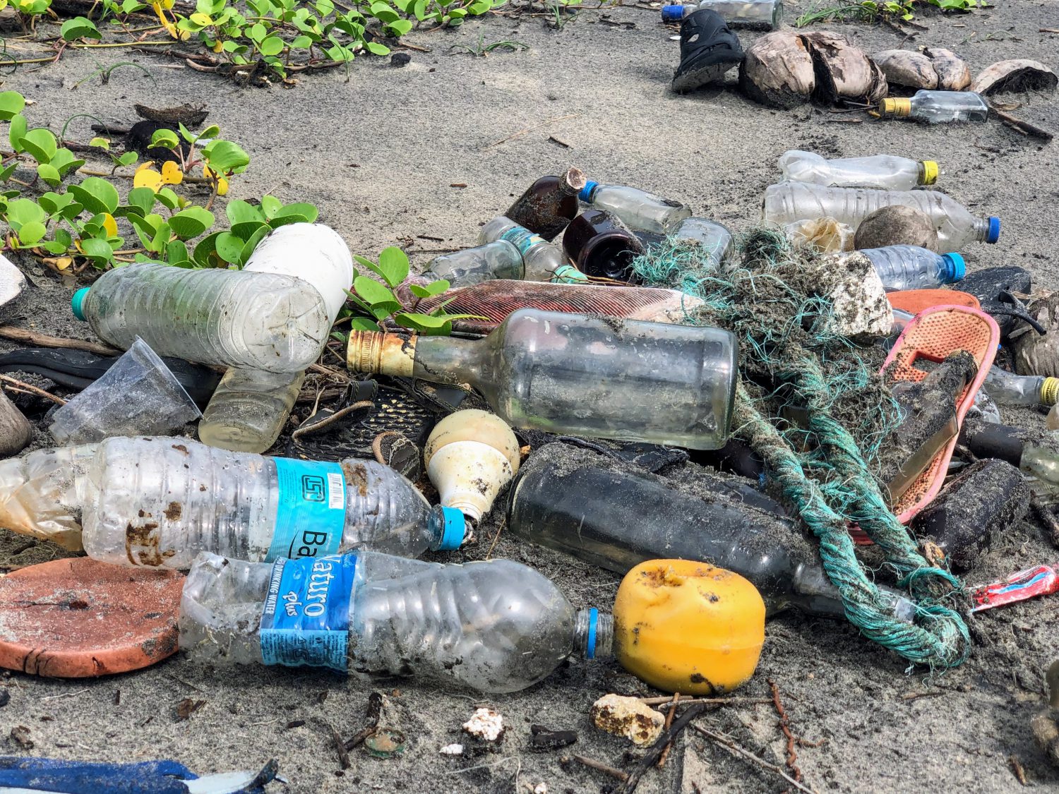 trash on beach, Australia